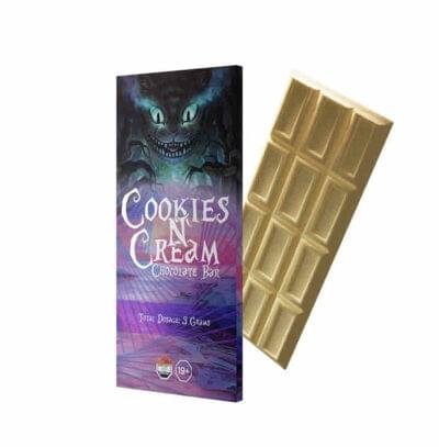 Alice – 3000mg Cookies n Cream Chocolate Bar