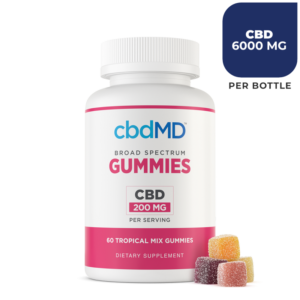 cbdMD CBD Gummies – Tropical Mix | 60 Count | 6000mg CBD (Broad Spectrum, THC-Free)